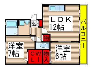 カルムヴィラージュの物件間取画像